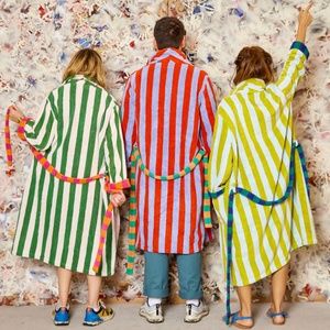 ⚡️BRAND NEW⚡️ DUSEN Red/Periwinkle Striped Bathrobe